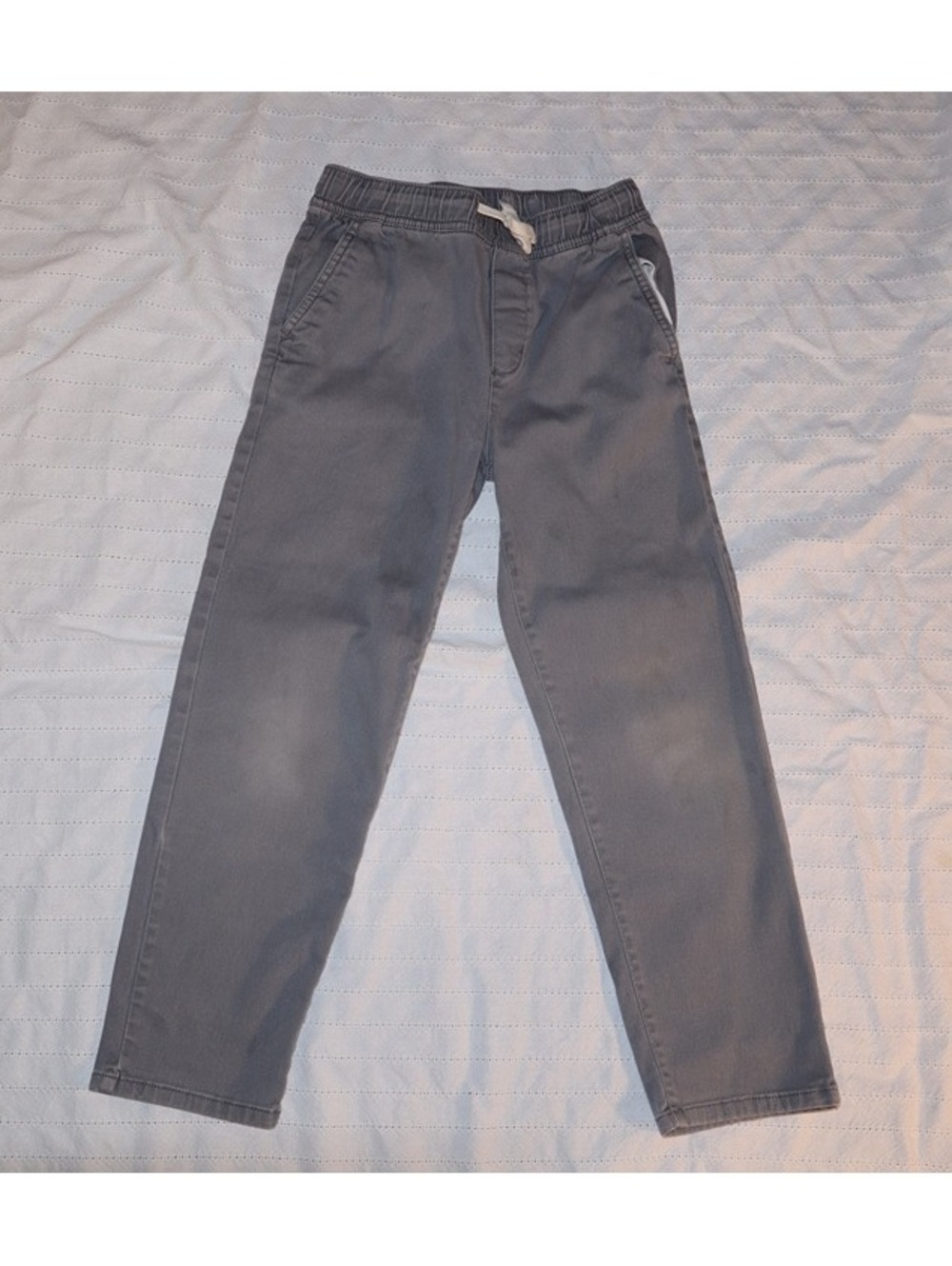 Wonder Nation Boys Pull-On Pants Size 8 Gray Straight Leg Casual